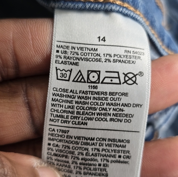 Old Navy Jeans Junior Sz 14 Blue Rockstar Skinny Mid Rise Light Wash 28x26 - Picture 6 of 9